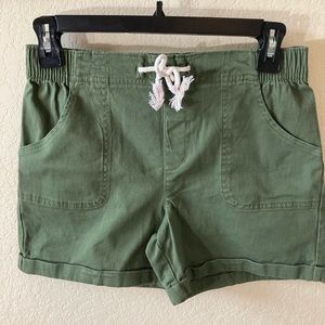 Wonder Nation big girls green short elastic waistband Sz 10/12 plus. Used